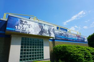 industrial Exterior for Eberl Iron building wrap for industrial facility signage in Buffalo NY